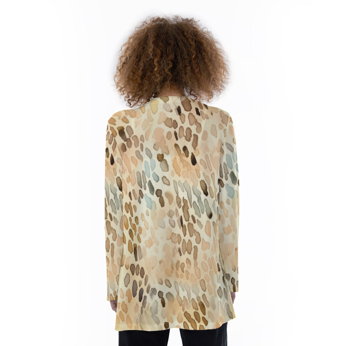 Spotted Watercolor Lightweight Cardigan - Eclectage