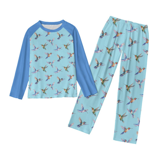 Hummingbird Raglan Sleeve Pajamas 2 Pc Set