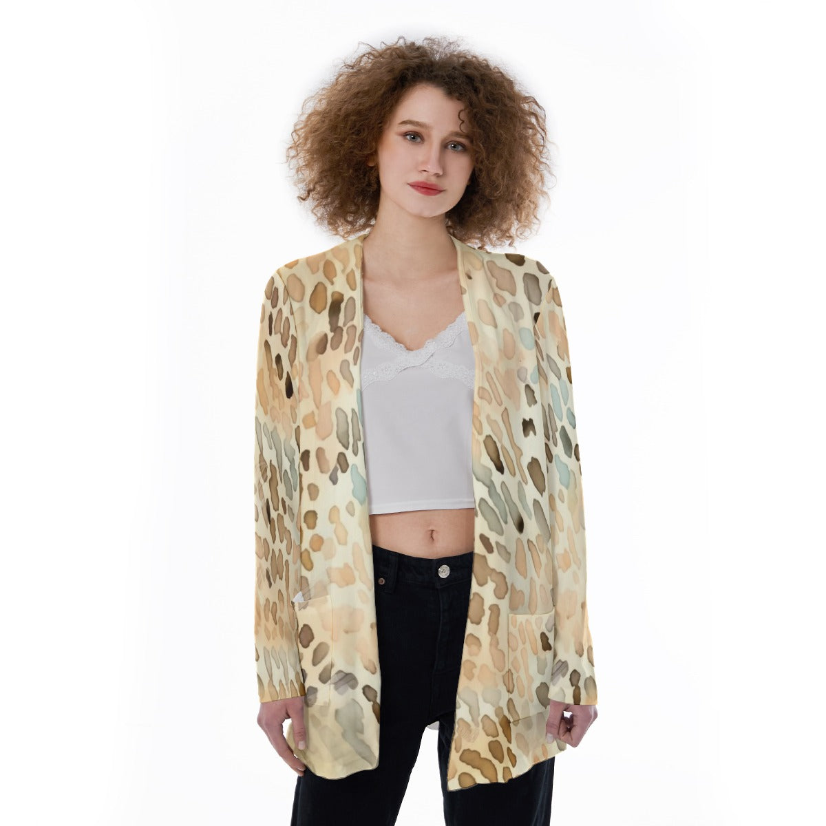 Spotted Watercolor Lightweight Cardigan - Eclectage