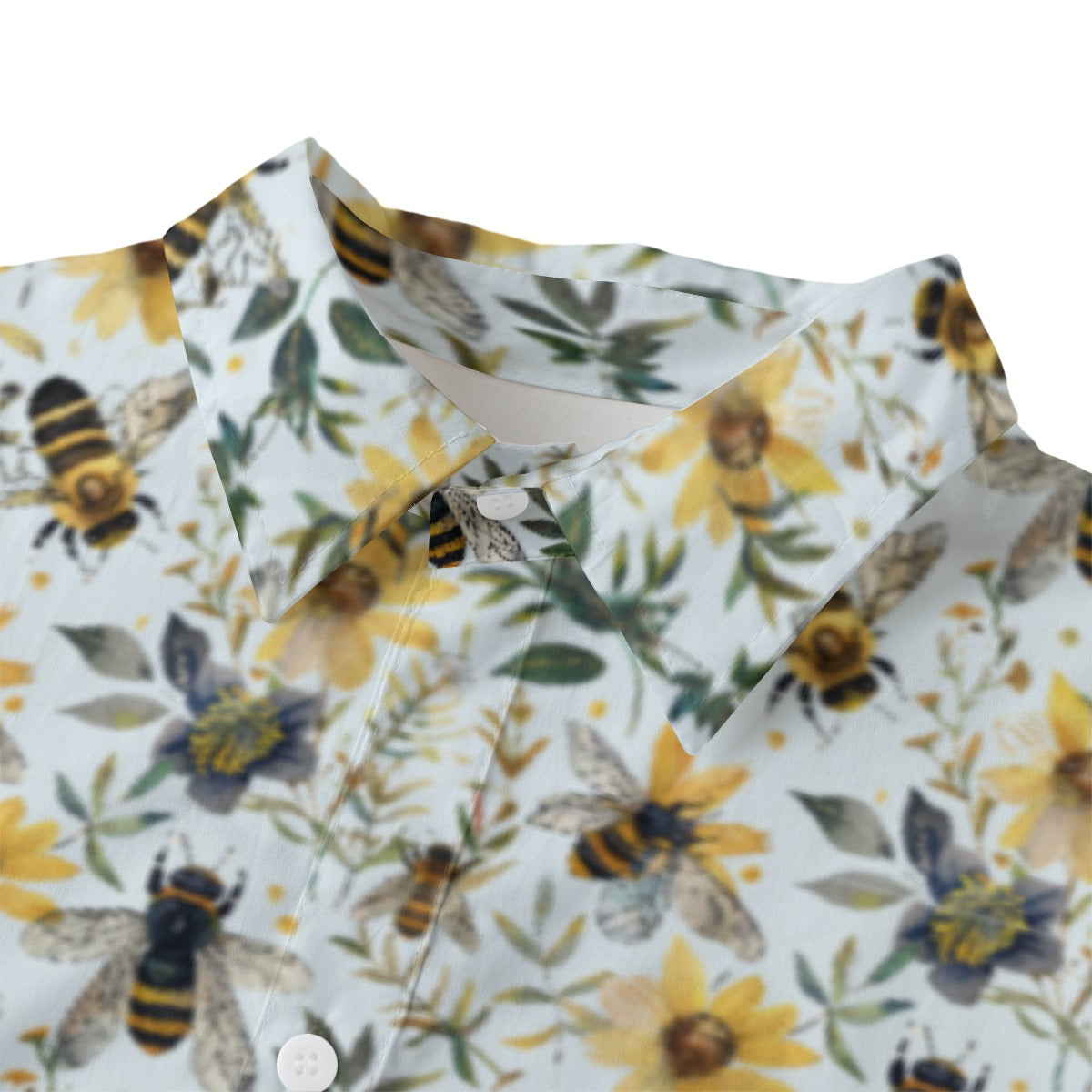 Bees and Flowers Cotton Poplin Shirt