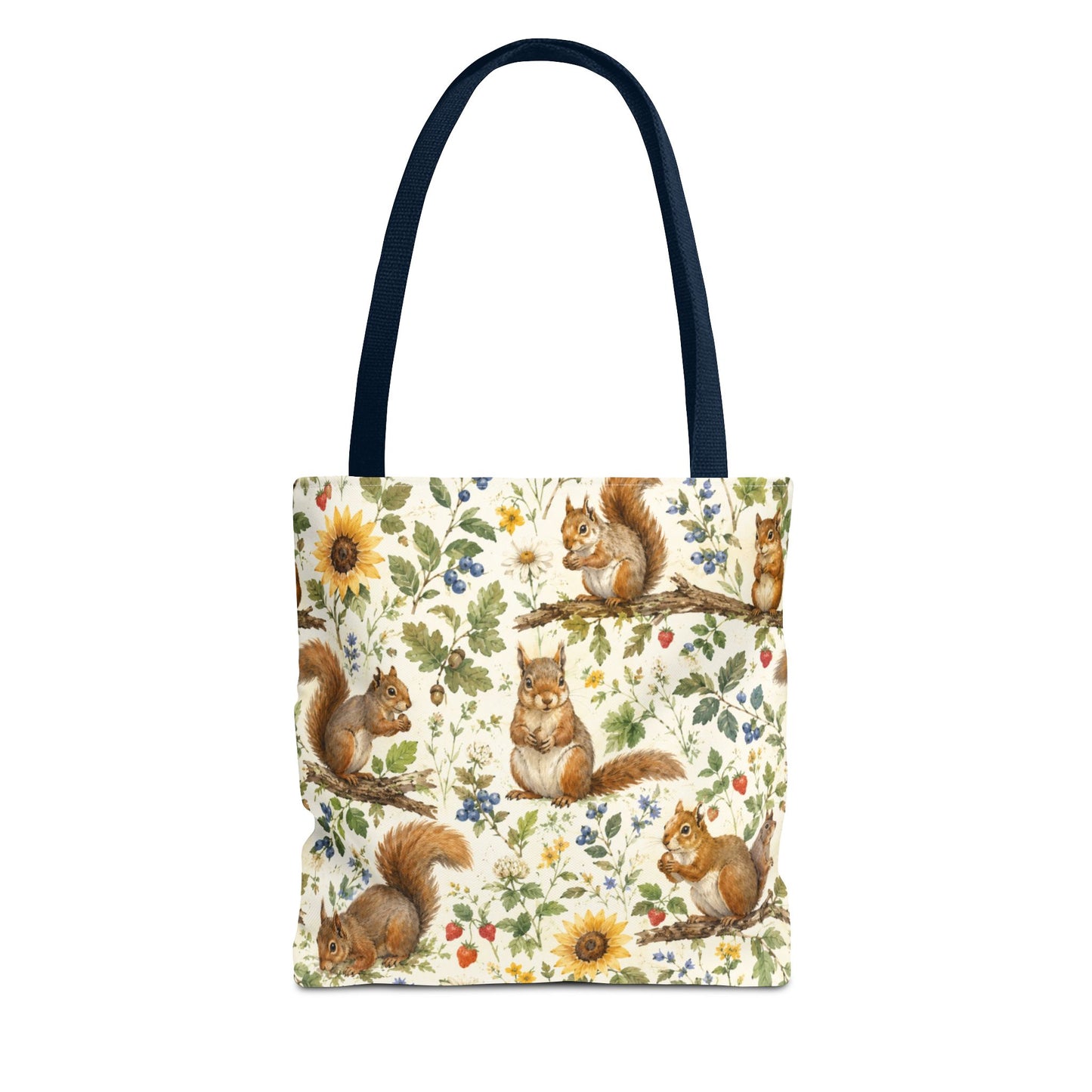Watercolor Squirrels Woodland Tote Bag