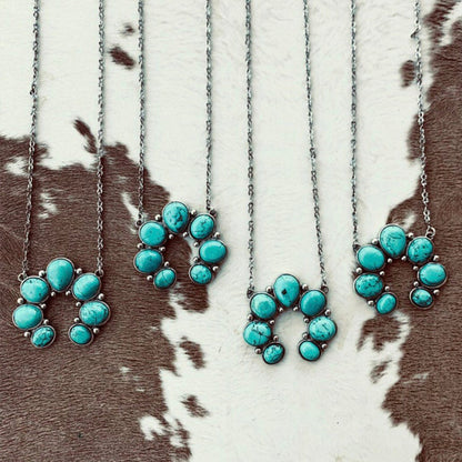 Artificial Turquoise Alloy Pendant Necklace - Eclectage