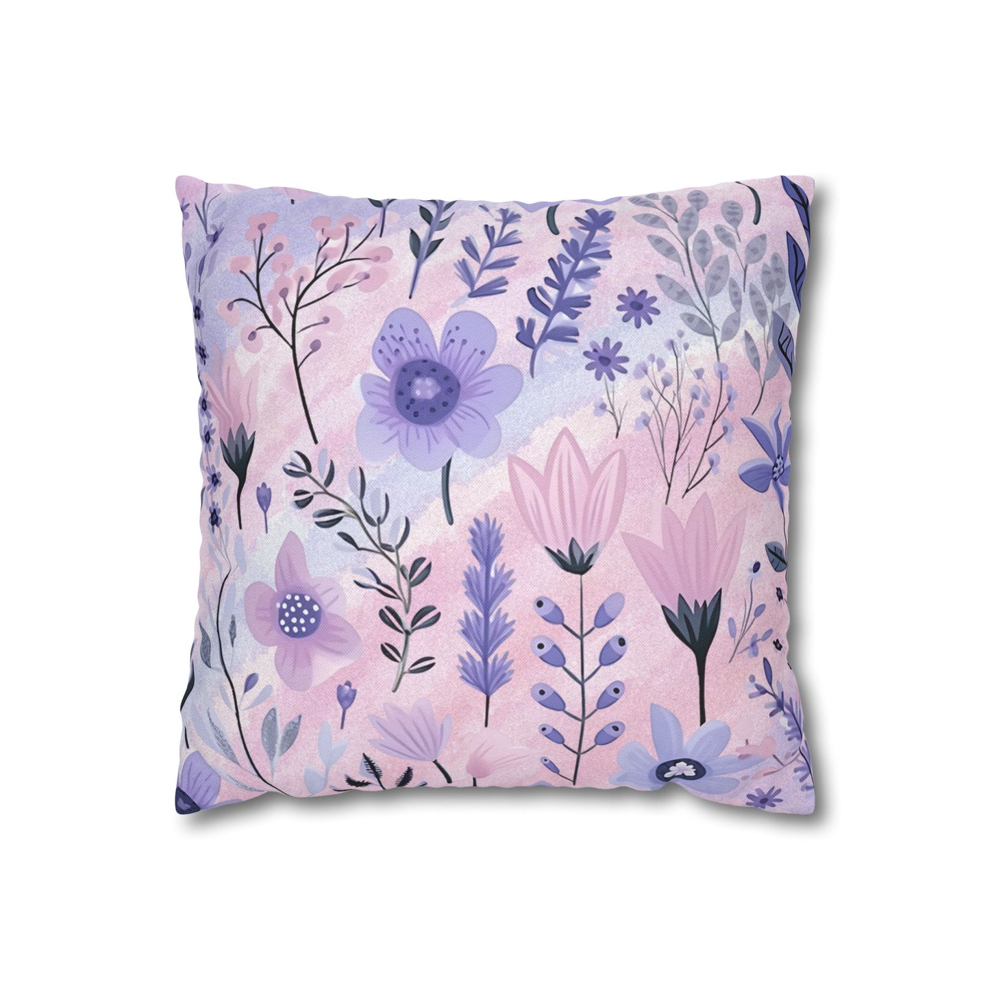 Watercolor Wildflower Pastel Pillow Cover