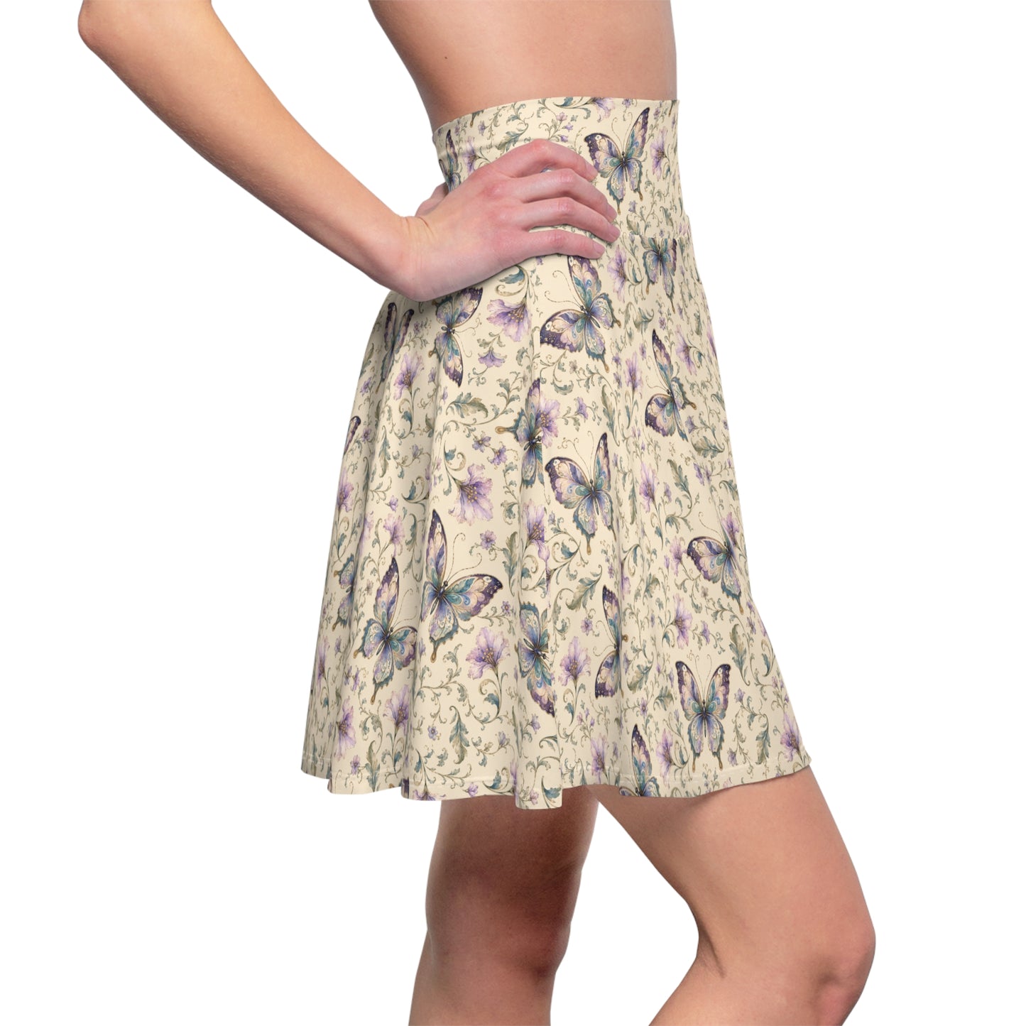 Butterfly Floral Skater Skirt