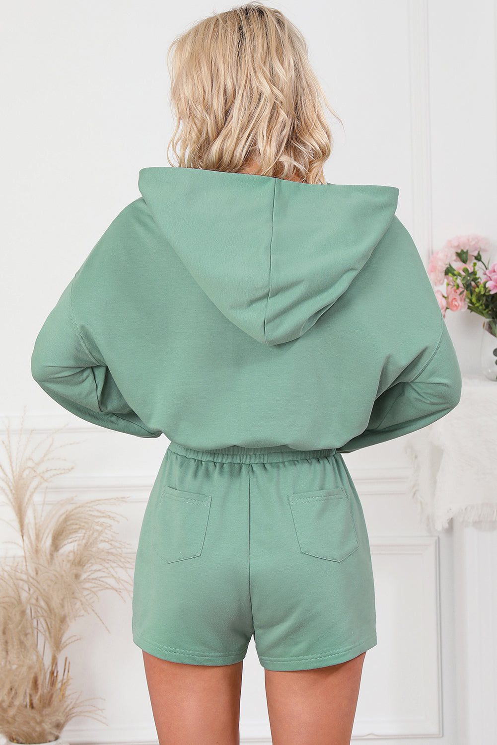 Green Hooded Romper - Eclectage