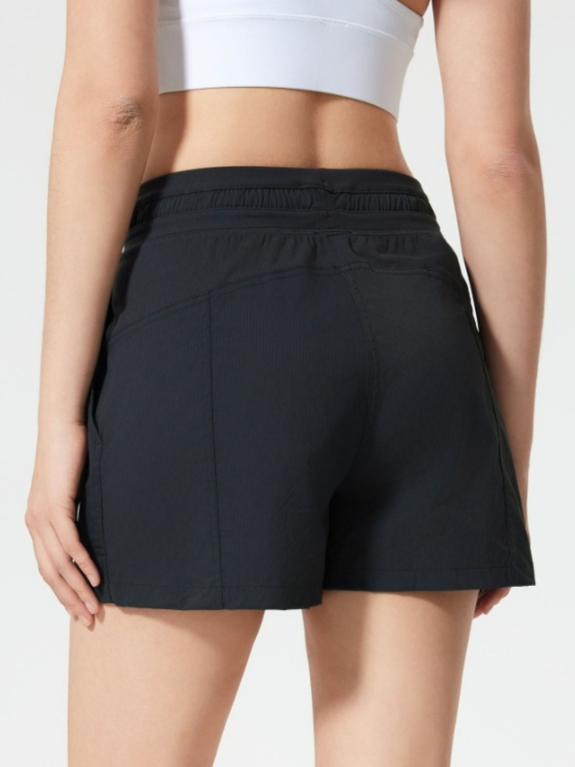 Drawstring Active Shorts with Pockets - Eclectage