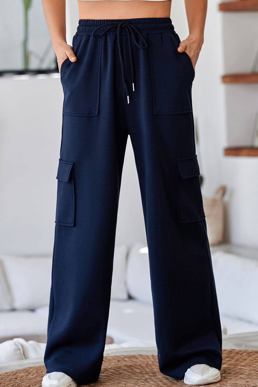 High Waist Wide Leg Workout Pants - Eclectage