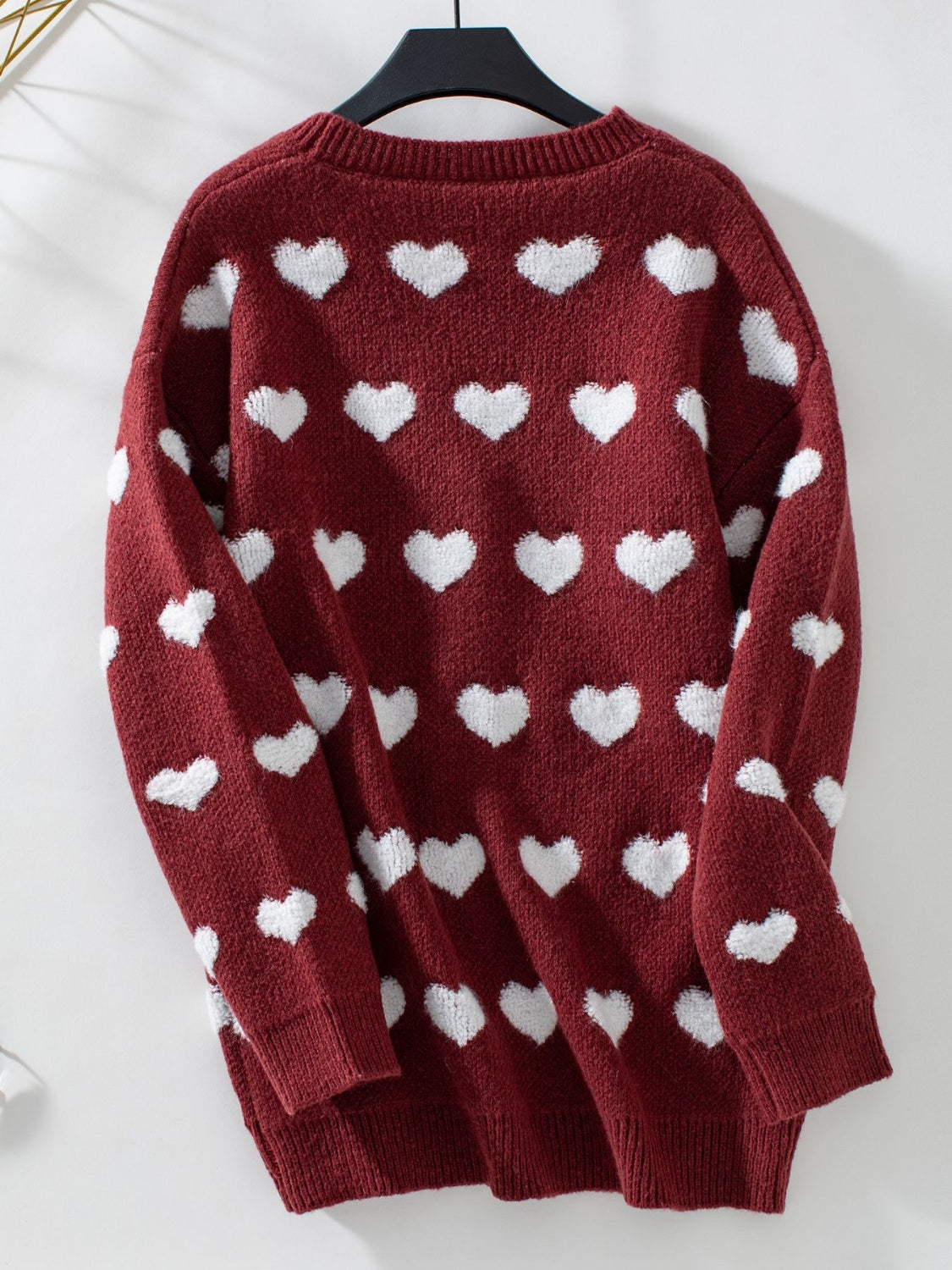 Pink with Heart Long Sleeve Cardigan - Eclectage