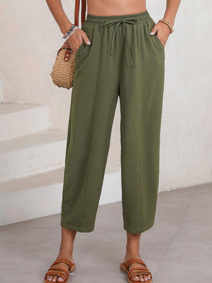 Cropped Jogger Pants - Eclectage