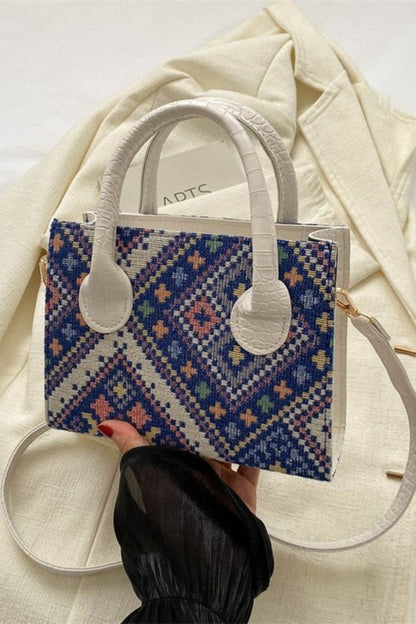 Geometric Print Handbag - Eclectage