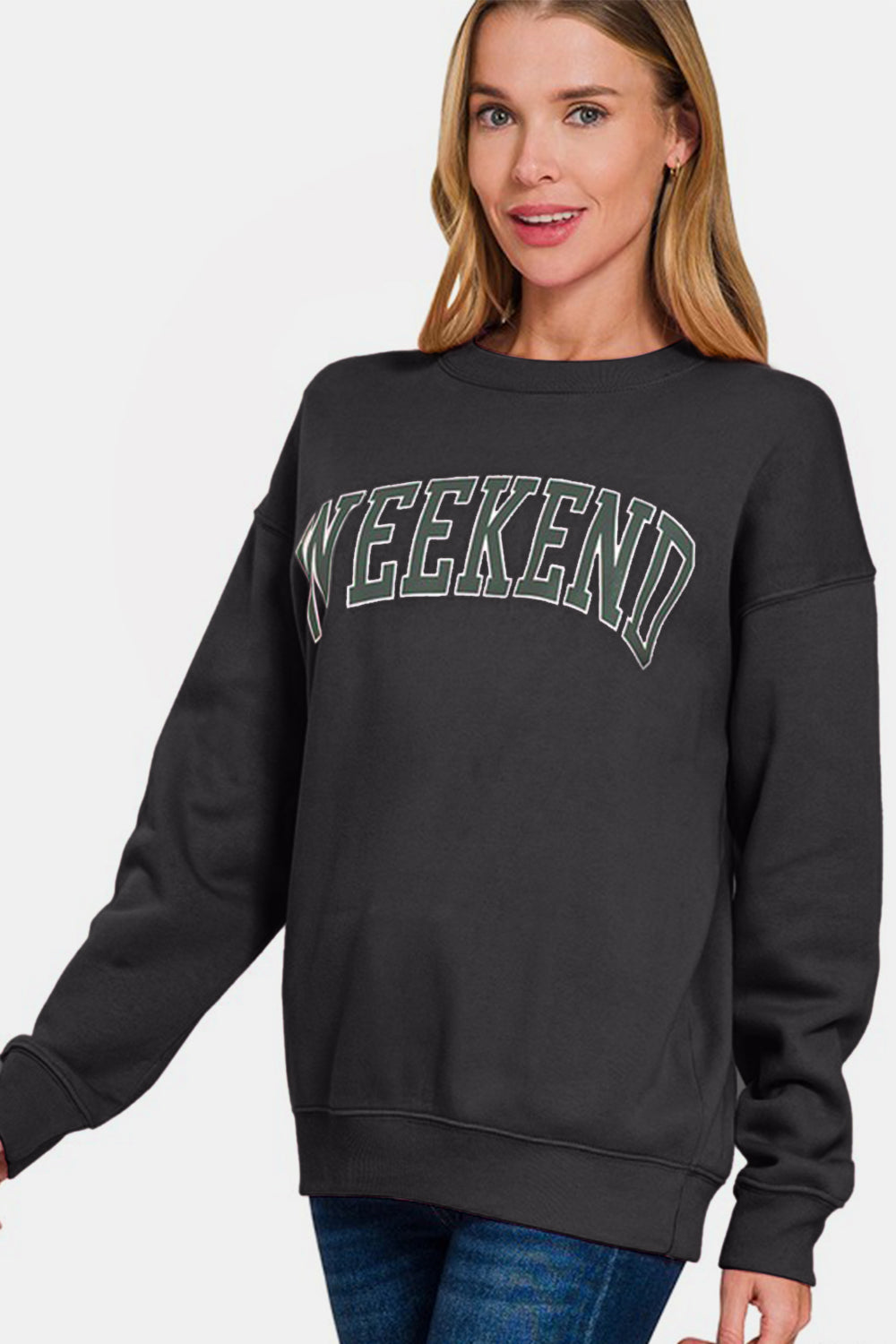 WEEKEND Dropped Shoulder Sweatshirt - Eclectage