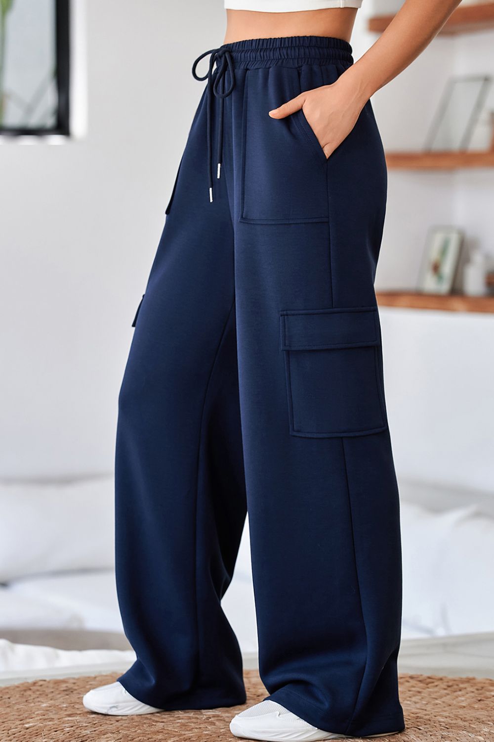 High Waist Wide Leg Workout Pants - Eclectage