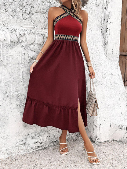 Ruffled Sleeveless Midi Dress - Eclectage