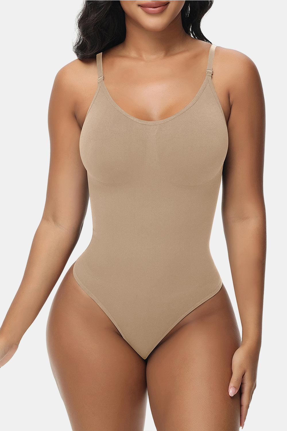 Spaghetti Strap Tummy Control Bodysuit - Eclectage