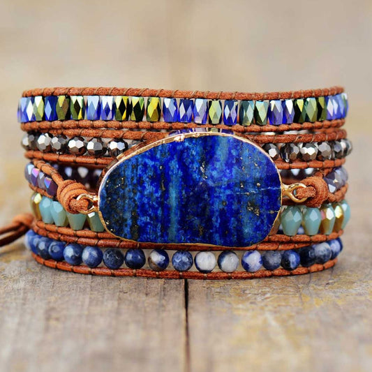 Lapis Lazuli Layered Bracelet - Eclectage