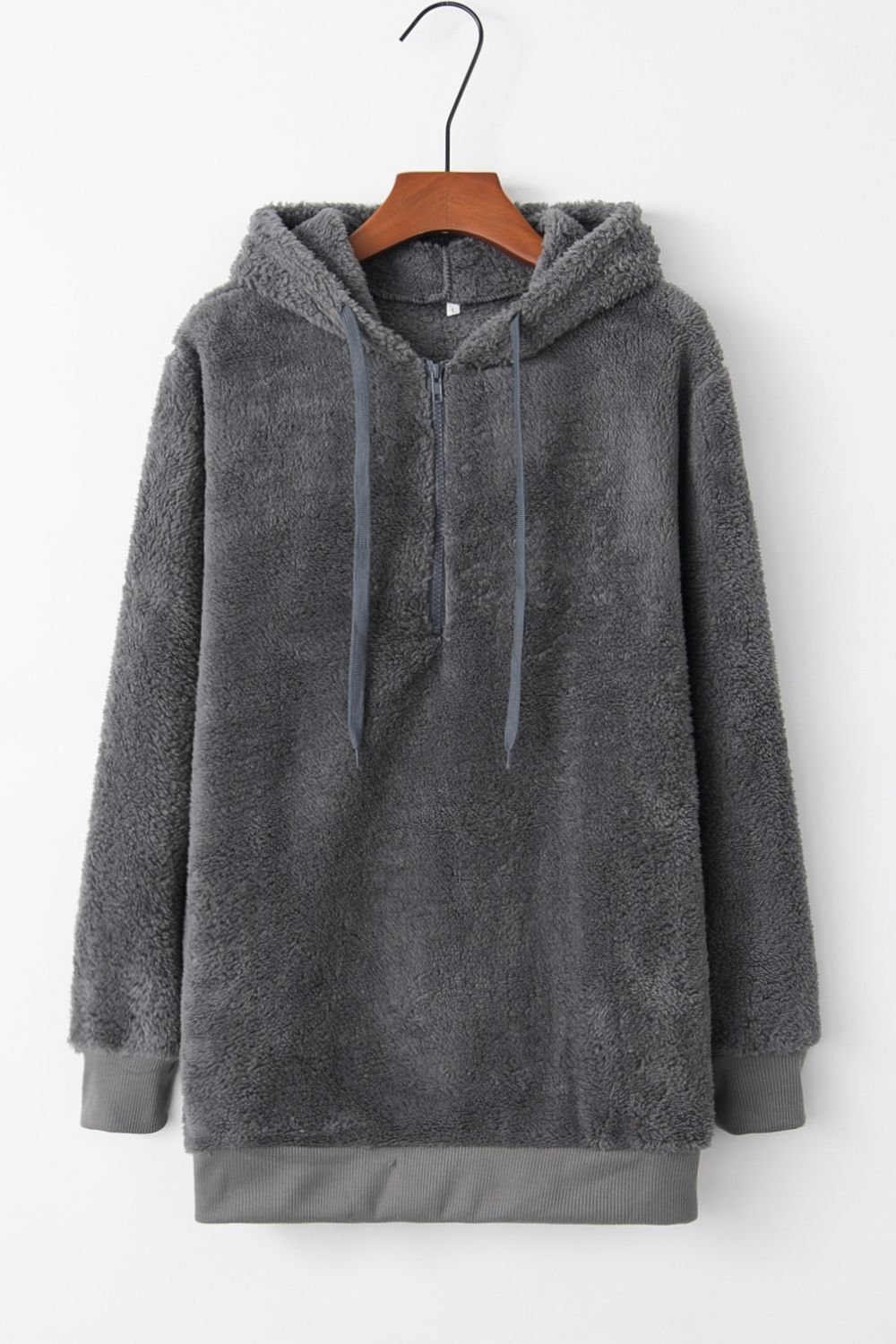 Teddy Hoodie with Quarter-Zip - Eclectage