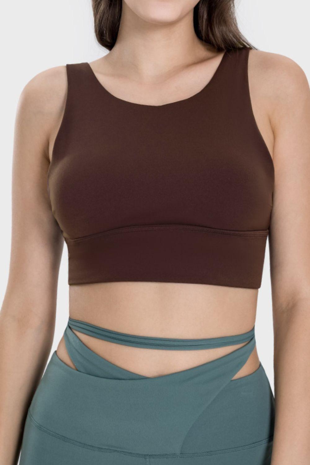 Backless Wide Strap Active Sports Bra - Eclectage