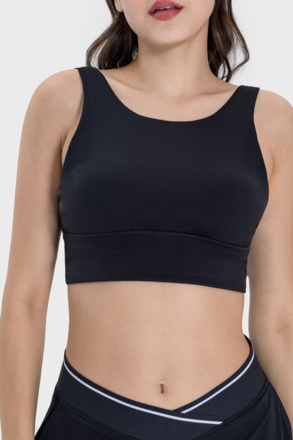 Backless Wide Strap Active Sports Bra - Eclectage