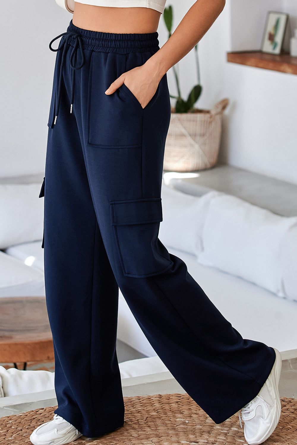 High Waist Wide Leg Workout Pants - Eclectage