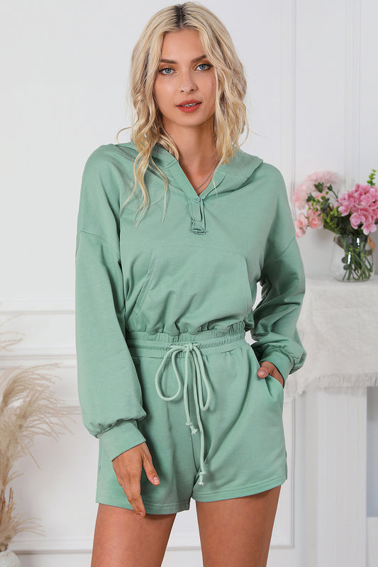 Green Hooded Romper - Eclectage