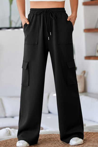 High Waist Wide Leg Workout Pants - Eclectage