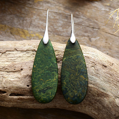 Natural Stone Waterdrop Shape Earrings - Eclectage