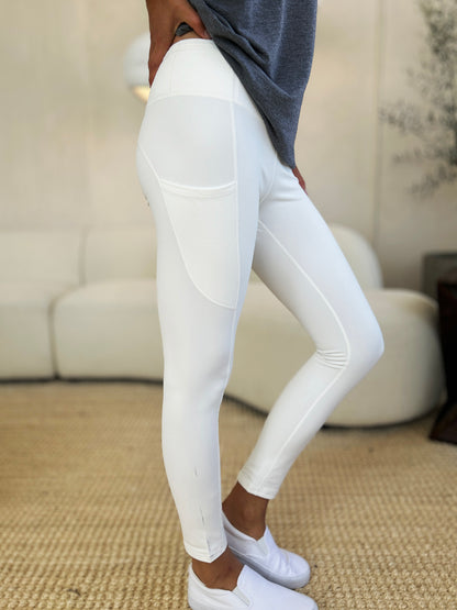 Wide Waistband Sports Leggings - Eclectage