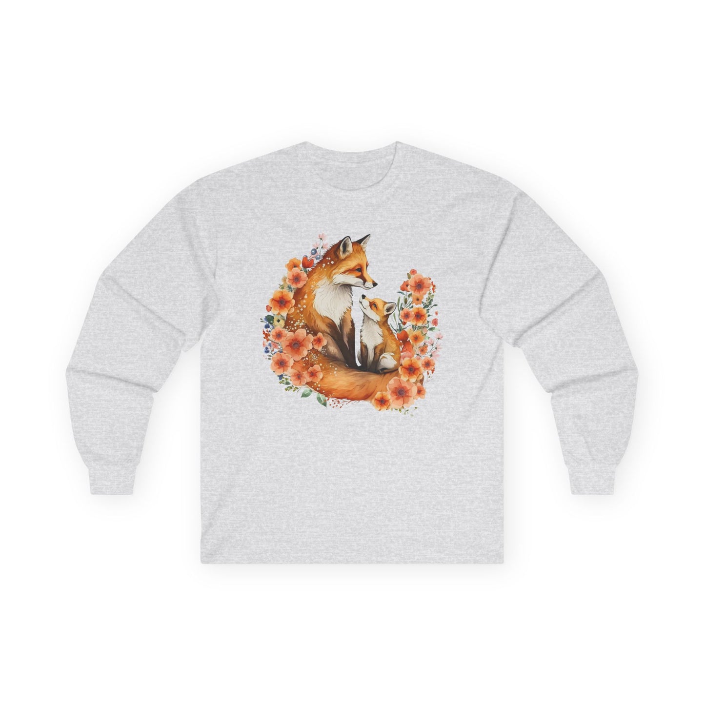 Fox Mom and Baby Long Sleeve T-Shirt