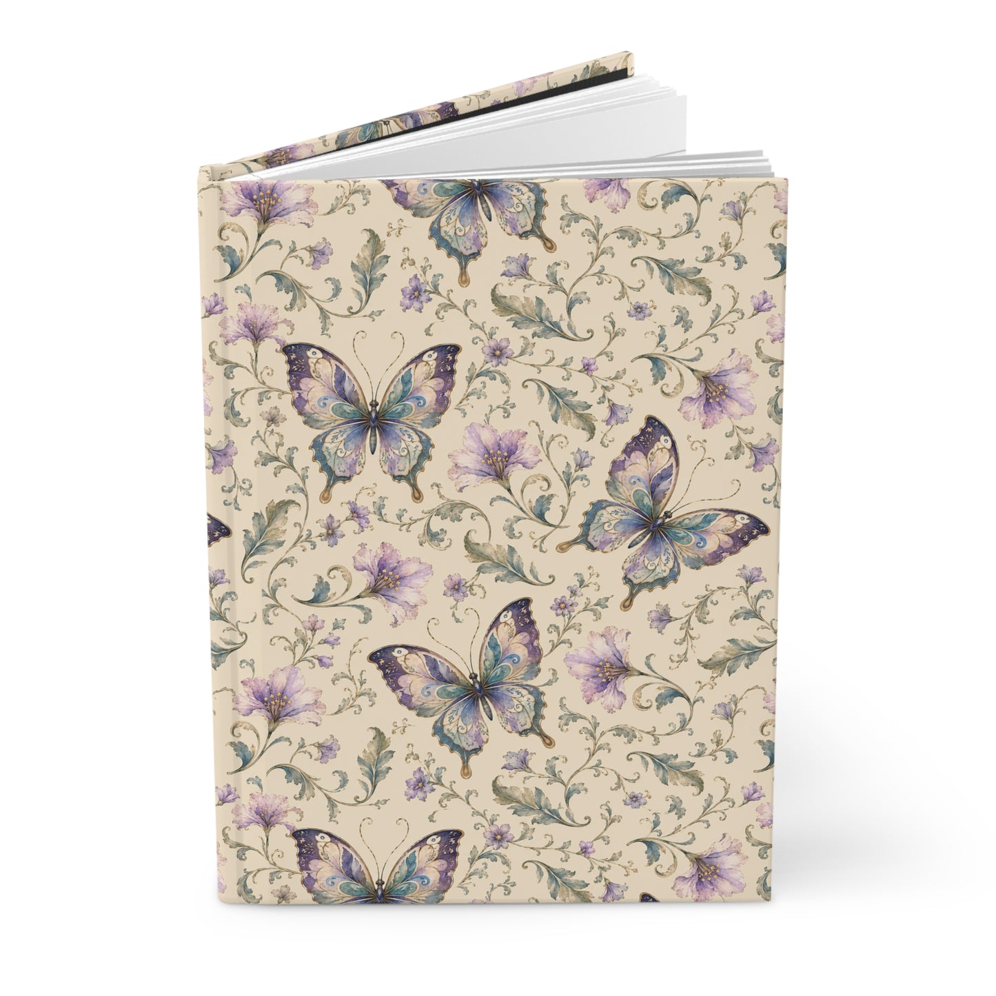 Butterfly Floral Hardcover Lined Journal