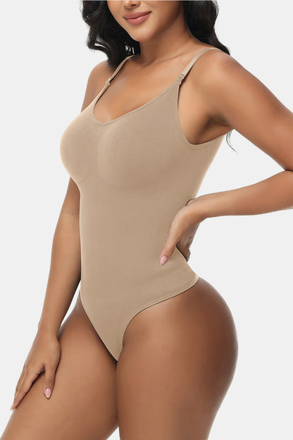 Spaghetti Strap Tummy Control Bodysuit - Eclectage