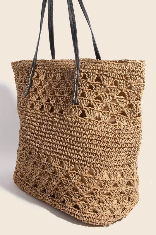 Mustard Knitted Tote Bag - Eclectage