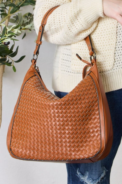 Weaved Vegan Leather Handbag - Eclectage