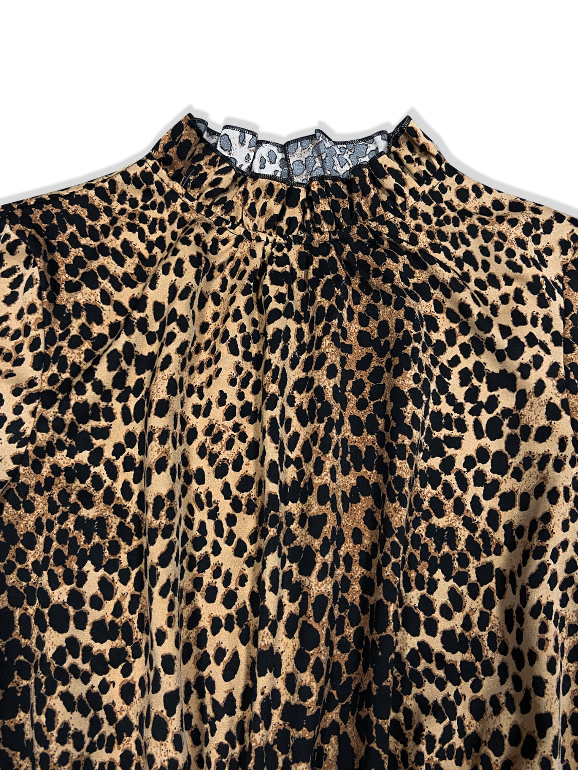 Leopard Flounce Sleeve Jumpsuit