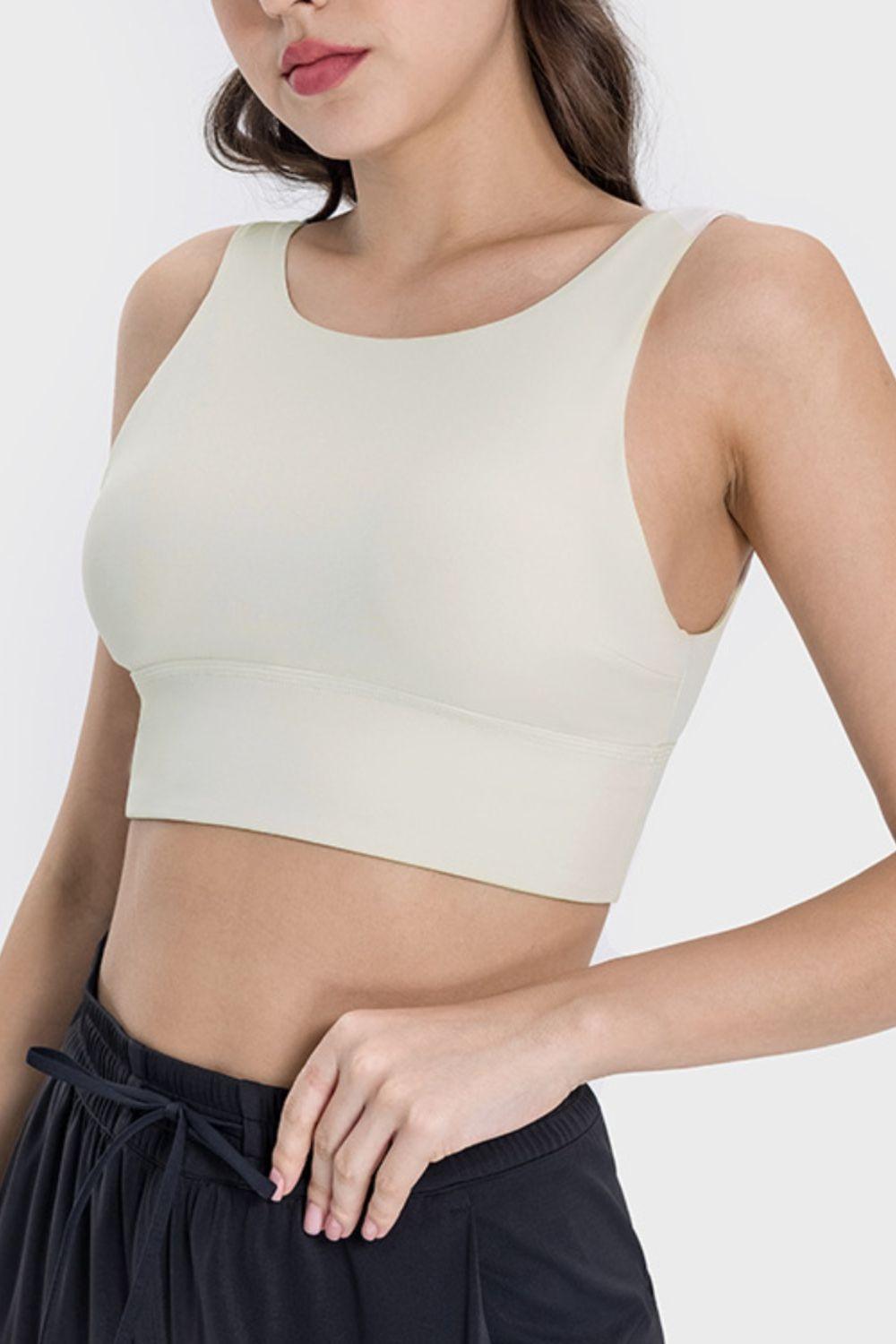 Backless Wide Strap Active Sports Bra - Eclectage