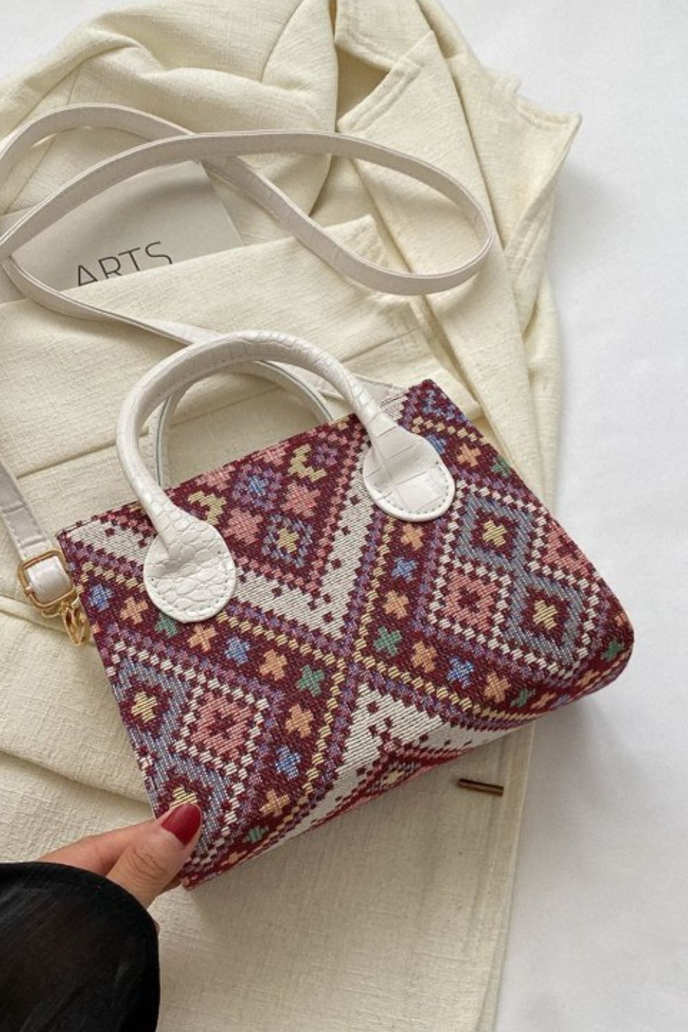 Geometric Print Handbag - Eclectage