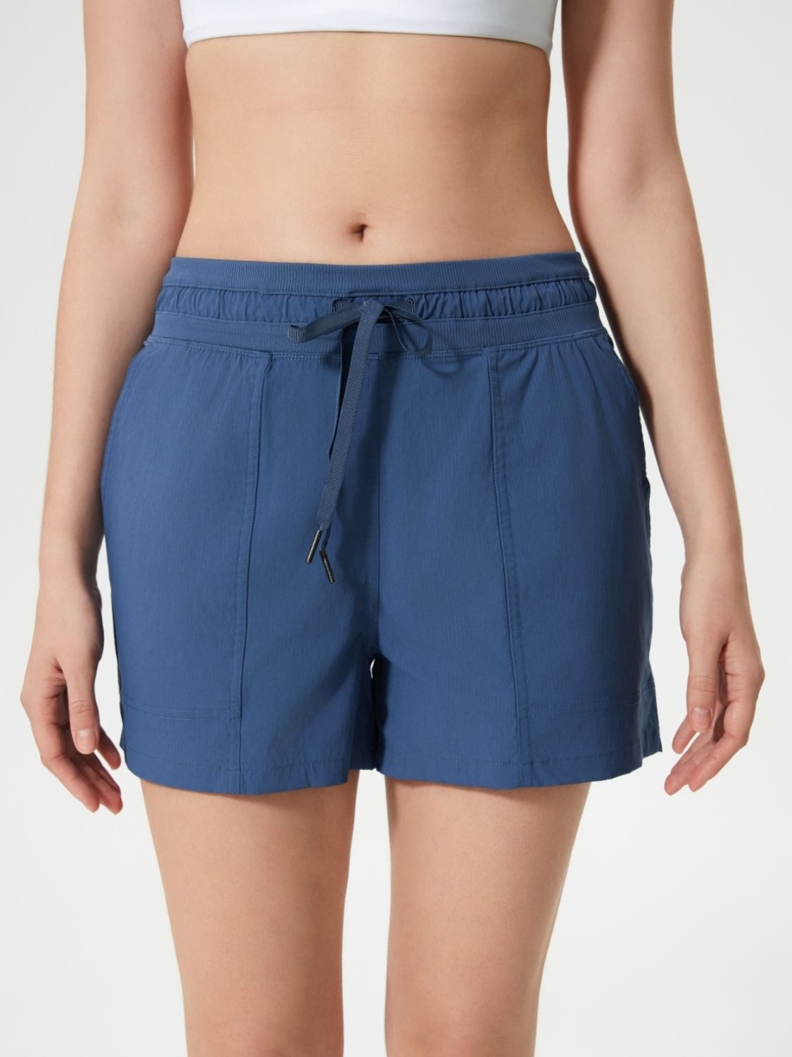 Drawstring Active Shorts with Pockets - Eclectage