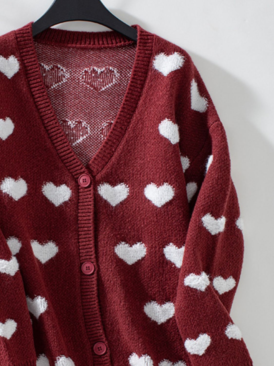 Pink with Heart Long Sleeve Cardigan - Eclectage