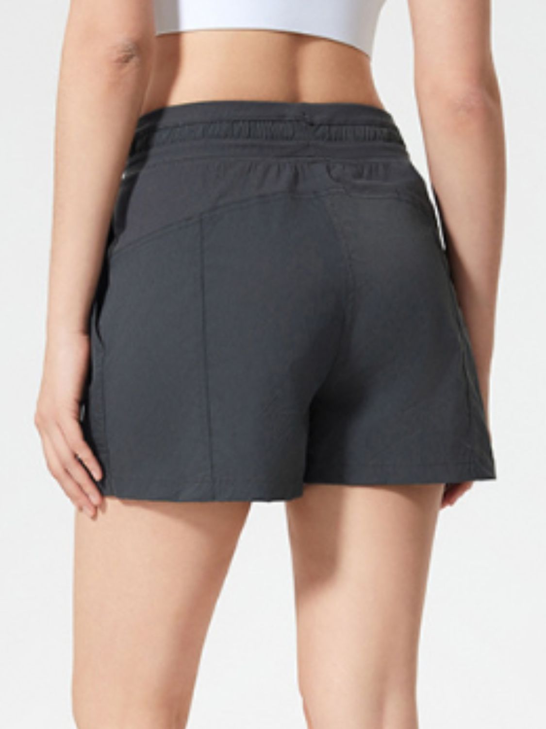 Drawstring Active Shorts with Pockets - Eclectage