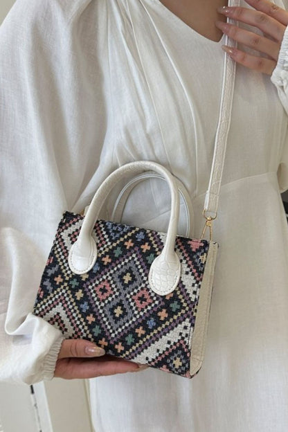 Geometric Print Handbag - Eclectage