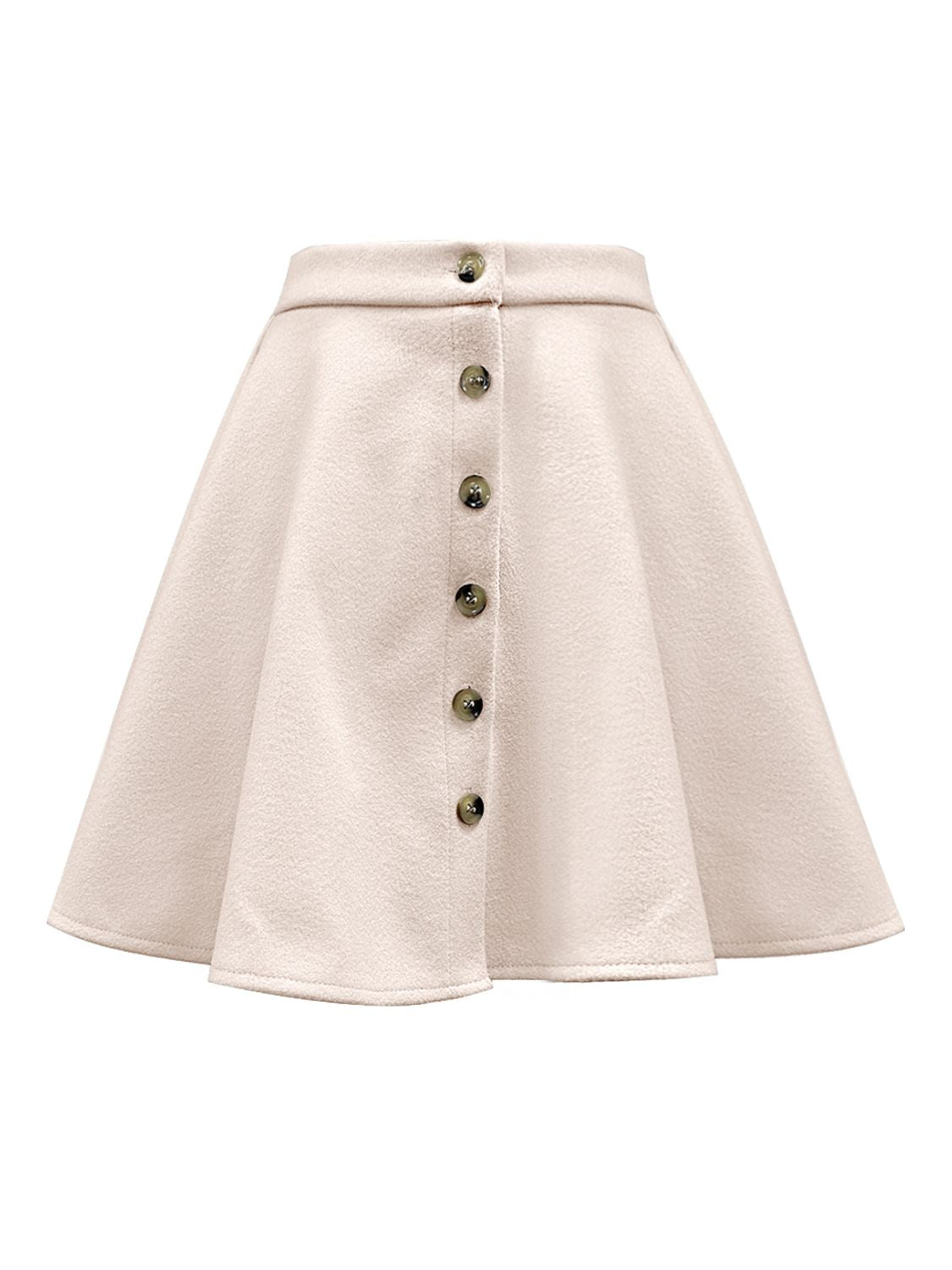 Corduroy Buttoned Mini Skirt