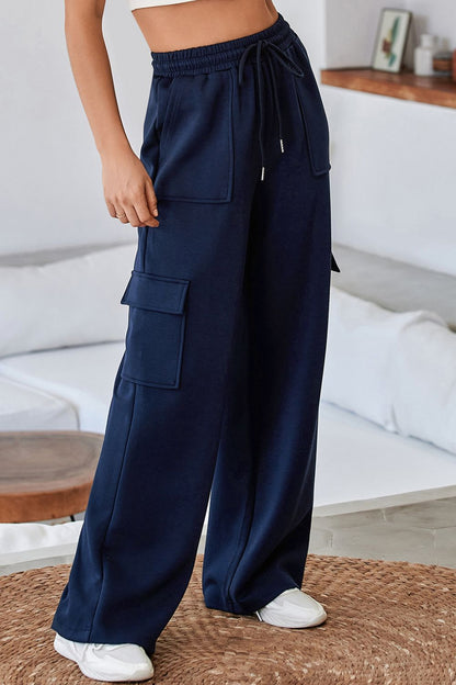 High Waist Wide Leg Workout Pants - Eclectage