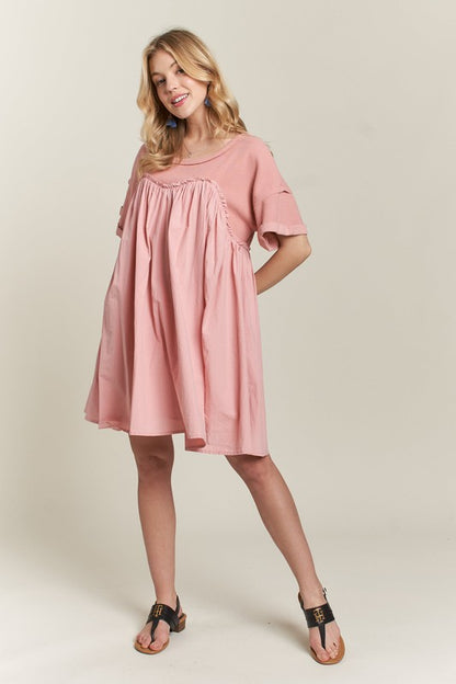 Half Sleeve Babydoll Dress - Eclectage