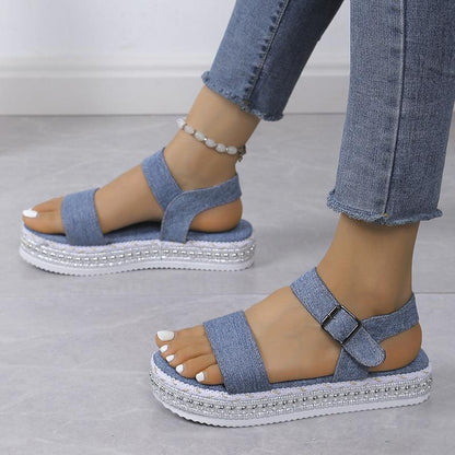 Braided Platform Sandals - Eclectage