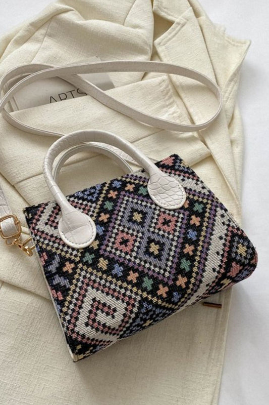 Geometric Print Handbag - Eclectage