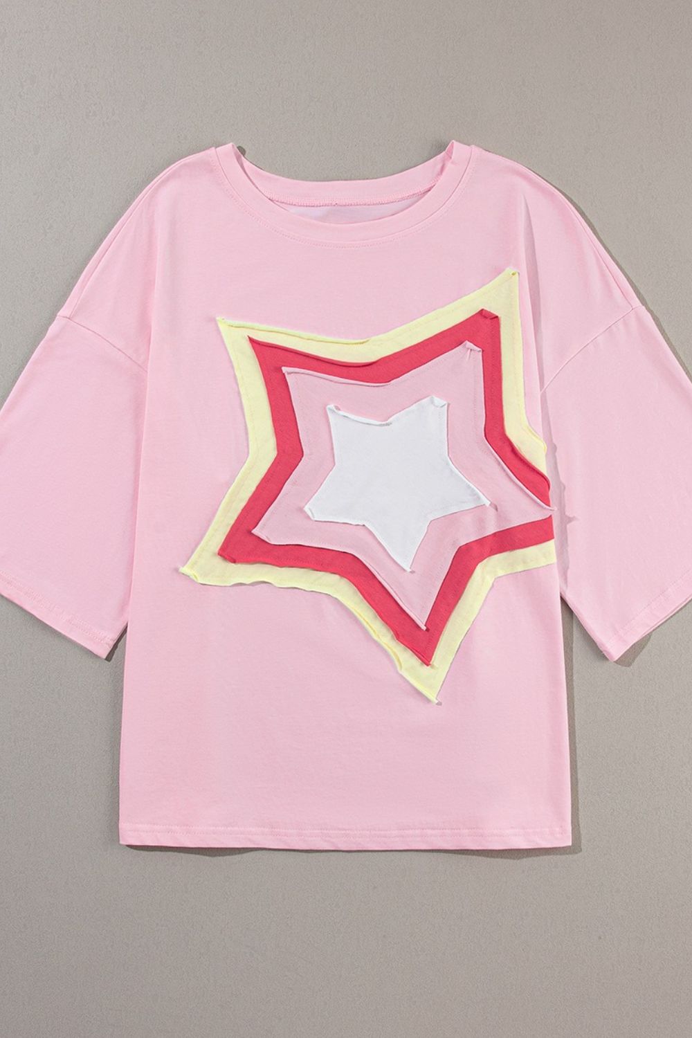 Block Star Patched Oversized T-Shirt - Eclectage