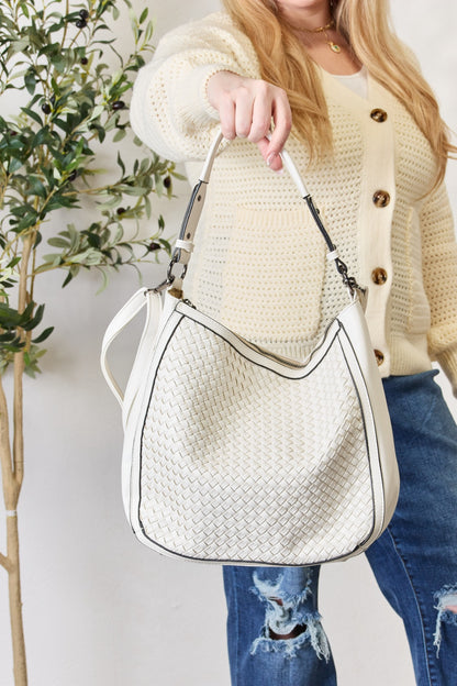 Weaved Vegan Leather Handbag - Eclectage