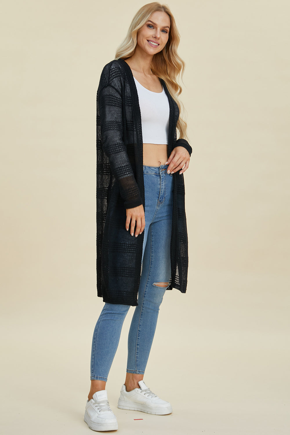 Open Front Longline Cardigan - Eclectage