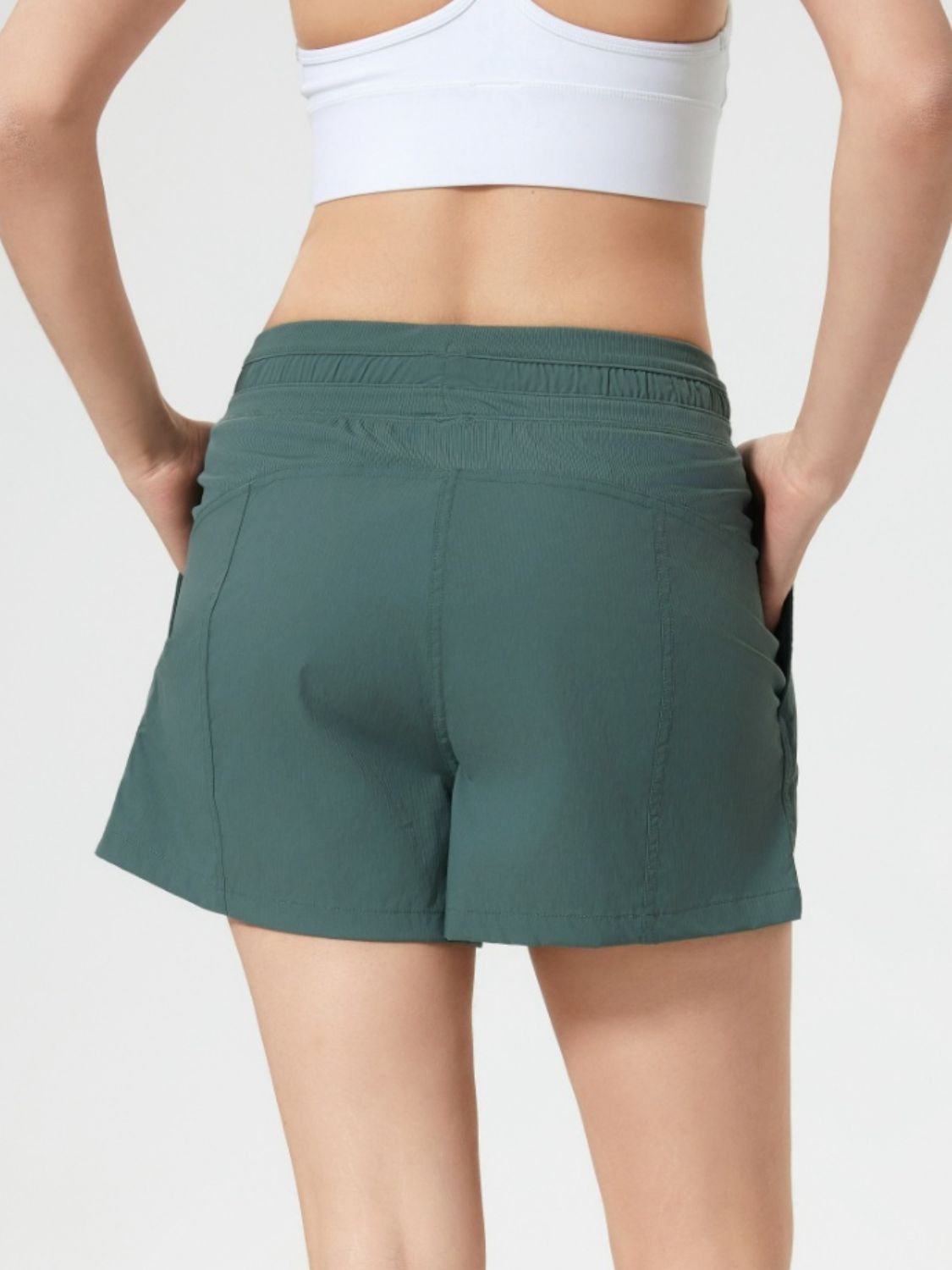 Drawstring Active Shorts with Pockets - Eclectage