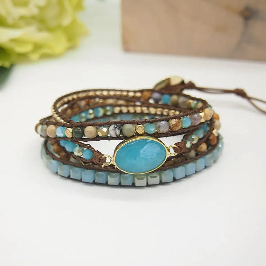 Beaded 5 Wrap Bracelet