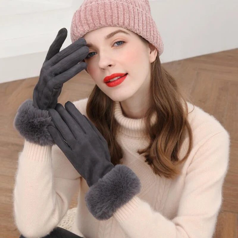 Faux Rabbit Fur Gloves - Eclectage